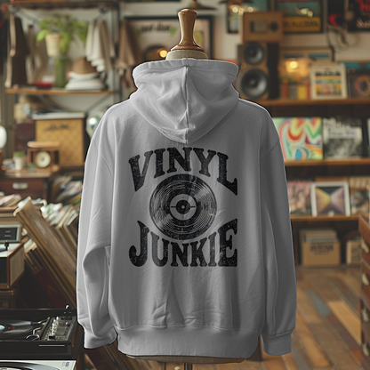 Vinyl Junkie Hoodie | Funky T-shirts, Funky Printed T-Shirts, Funky Shirts for Men and Woman