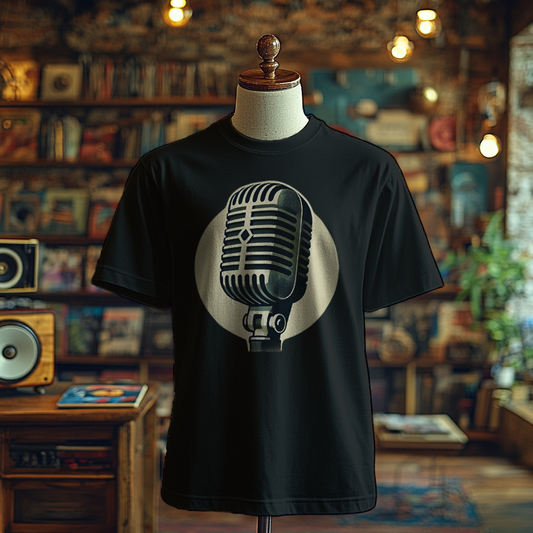 Vintage Microphone Funky T-shirts, Funky Printed T-Shirts, Funky Shirts for Men and Woman