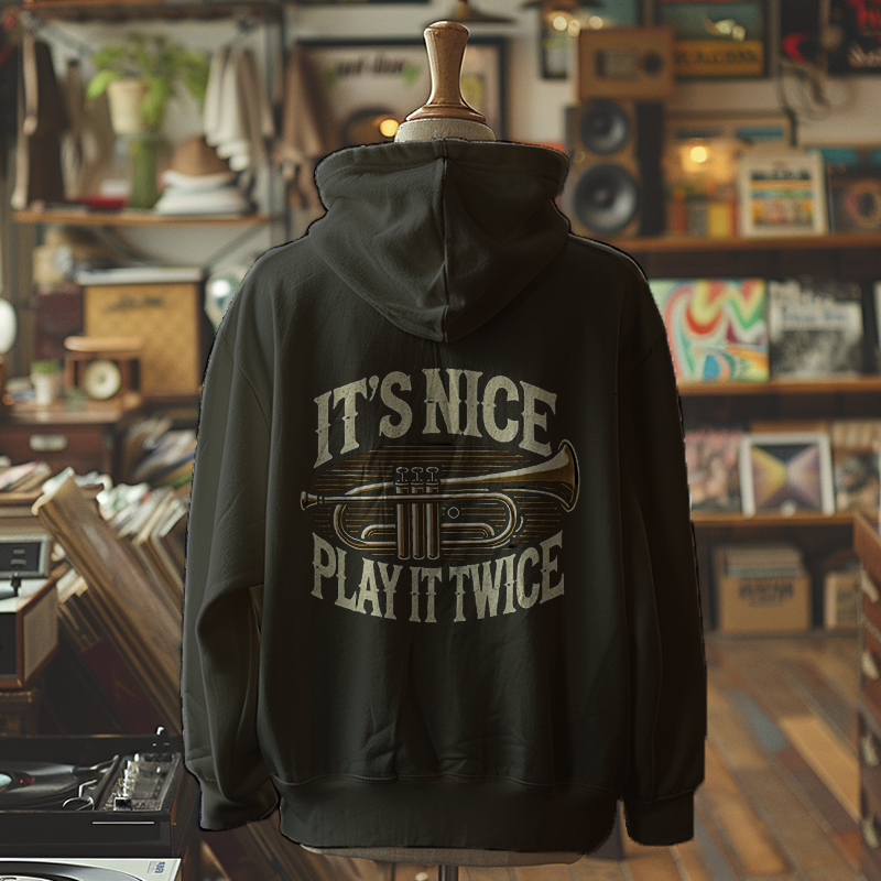 Play it Twice Hoodie | Funky T-shirts, Funky Printed T-Shirts, Funky Shirts for Men and Woman