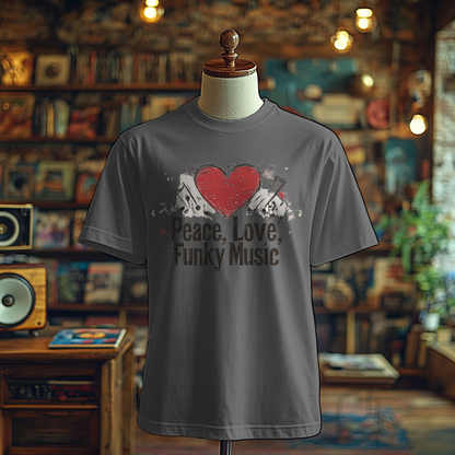 Peace, Love, Funky Music - T-Shirt