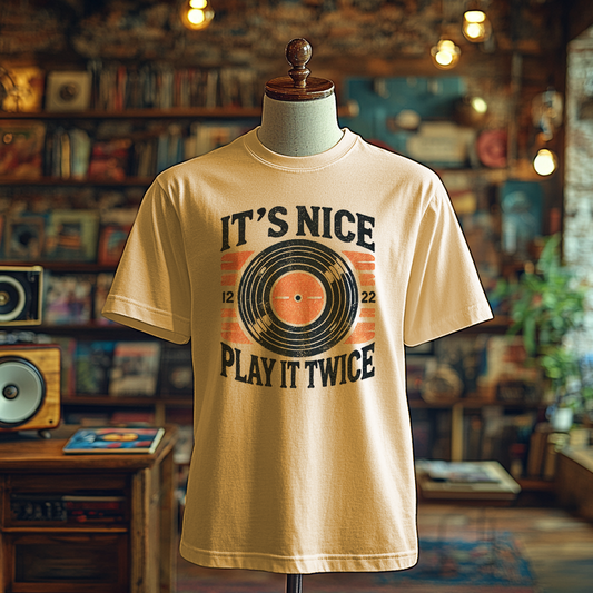 Play it Twice Vinyl Funky T-shirts, Funky Printed T-Shirts, Funky Shirts for Men and Woman