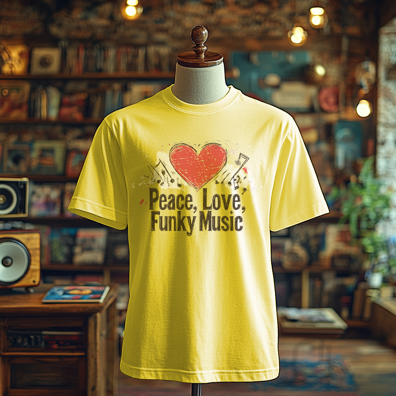 Peace, Love, Funky Music - T-Shirt